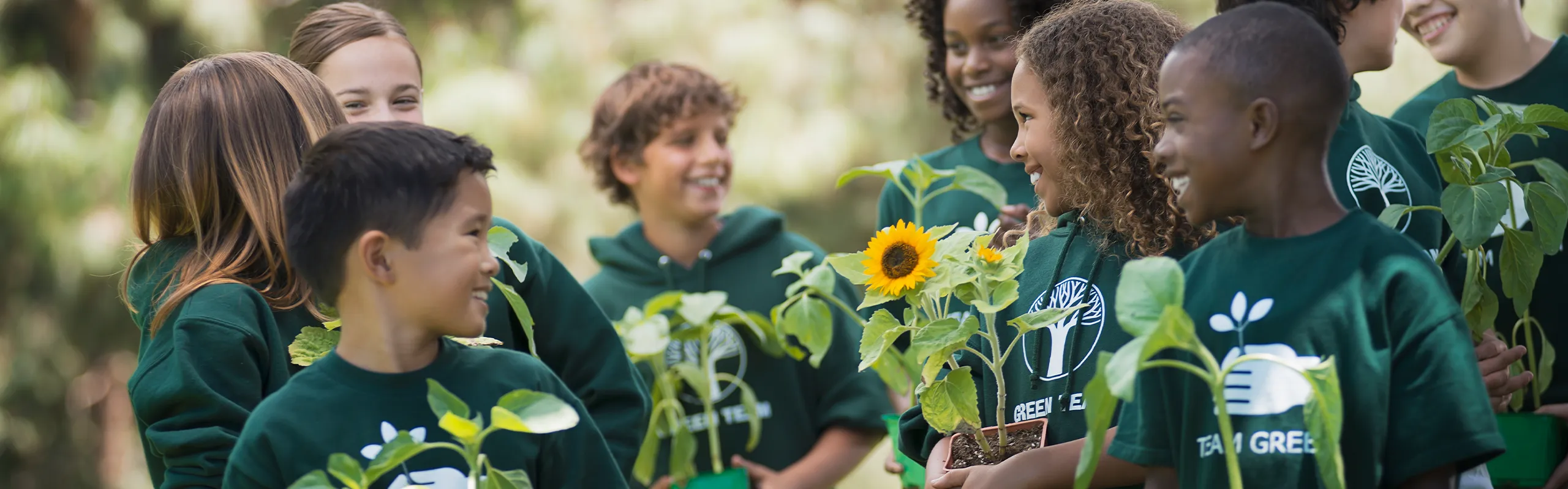 kids in nature smiling