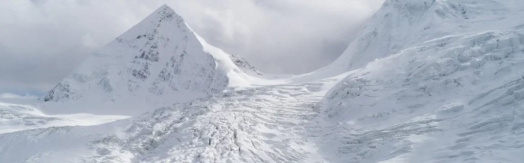 avalanche on the mountain