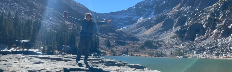 woman near brady lake