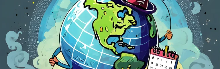 earth graphics with a calendar