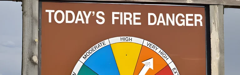 today's fire danger sign